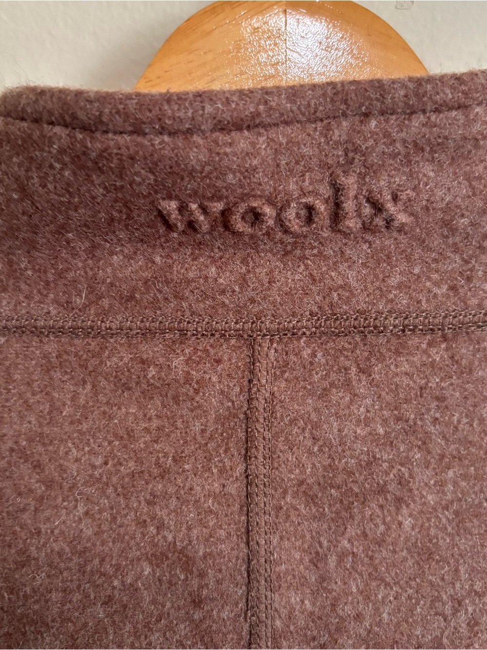 WoolX Merino Wool Full Zip Vest Chocolate Brown 1X Zip Front Pockets - Picture 3 of 6